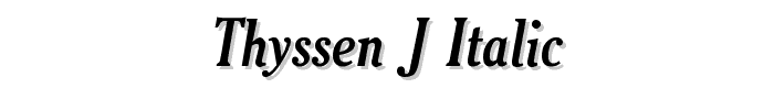 Thyssen J Italic font